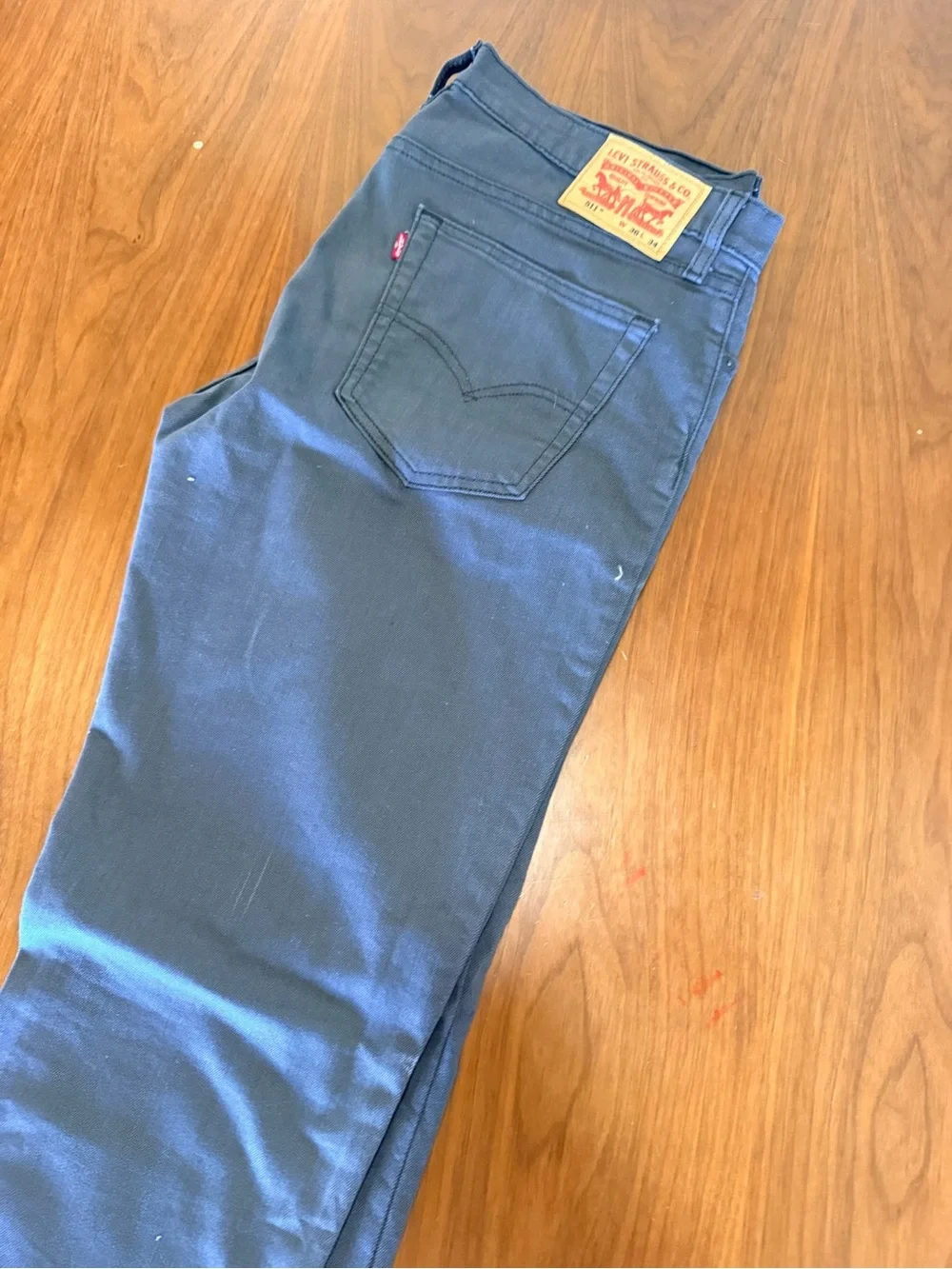 Men's straight-Leg Jeans in Dark Gray size 36